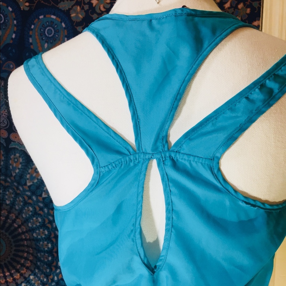 Teal blue dress Sz small silky soft ❤️ - Picture 4 of 7